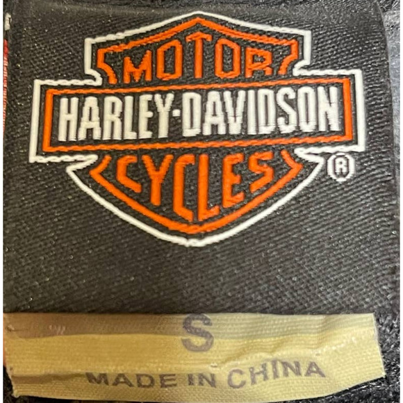 Harley‎ Davidson Full Zip Hooded Fleece Jacket Motorcycles Black Women Small - Picture 2 of 8